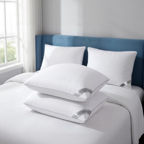 Image of HIMOON Bed Pillows for Sleeping Set of 2,King Size Cooling Pillows 2 Pack,Top-end Microfiber Cover for Side Stomach Back Sleepers