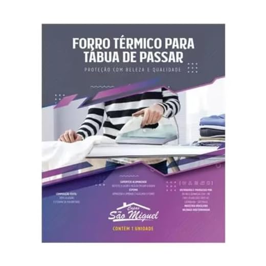 Forro térmico para Tábua de passar 1,40x0,50 Alumininizado SM