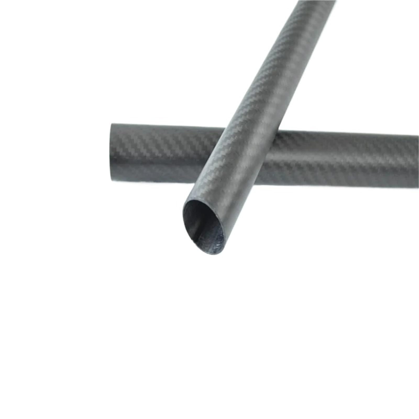 Tubo De Fibra De Carbono Tubo de fibra de carbono de 2,0 mm de espesor | Diámetro exterior 8~114 mm Longitud 500 mm(48x44 Twill Glossy)