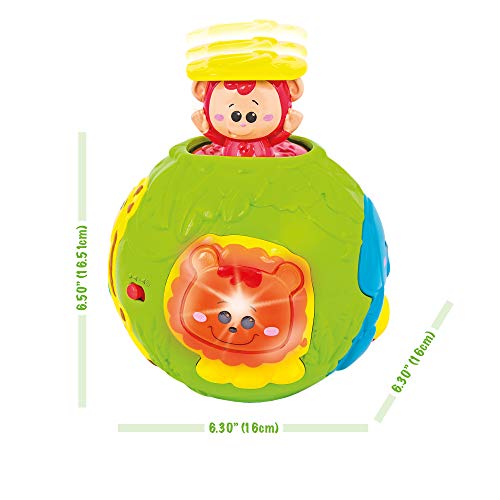 Jungle Animal Roll & Learn Fun Baby Activity Ball. Activity Center With Light, Sounds And Music. Crawling Toys For 6 Month Old And Up Boys. Electronic Playtime Light Up Monkey Ball Toy For Toddlers #TOP3