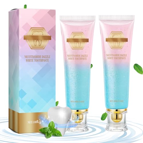2 Stück Nicotinamid Dazzle White Zahnpasta