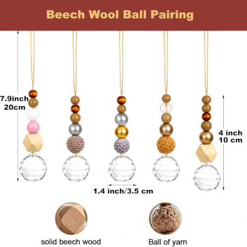 5Pcs Christmas Tree Rainbow Suncatchers Hanging Crystals for Decoration - image 2