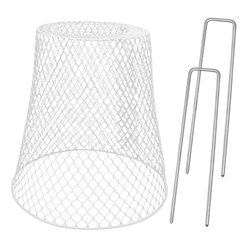 VICASKY 1Set Durable Iron Garden Cloche Multi Functional Plant Protector with Ground Stakes Reusable Mesh Cover for Flowerpots Versatile Design for Vegetables and Fruits Strong Protection