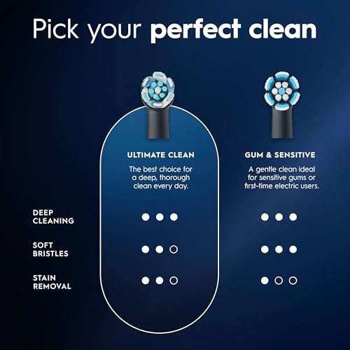 Oral-B iO Series Ultimate Clean Electric Toothbrush Replacement Brush Heads for an Oral-B Electric Toothbrush, 2 Count, Black - image 3