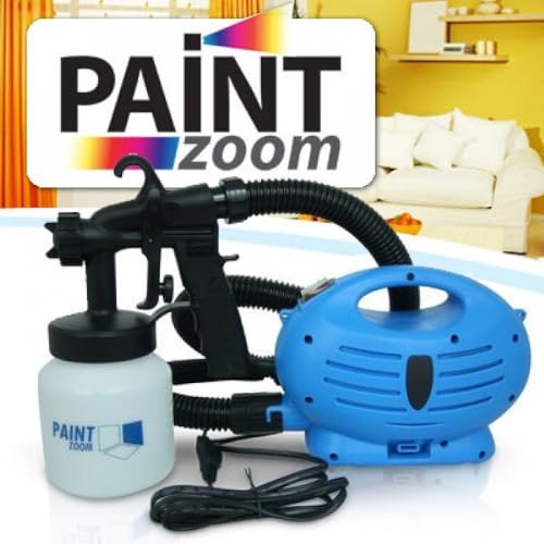 Image of Electric Paint Spray Gun, 650W Portable Airless Sprayer Machine with 800ml Tank, 3 Nozzle Tips for Walls, Furniture & DIY Home Painting Projects (7-Piece Kit, Blue)