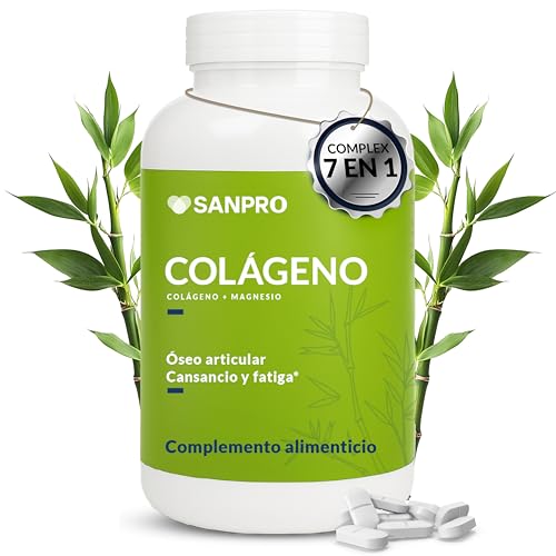 Colágeno hidrolizado puro, 360 unidades veganas, 7 em 1, Magnésio, cálcio, vitamina C, D, extrato de bambu silício orgânico, ajuda a articulações, cabelo, ossos e músculos, fabricado UE