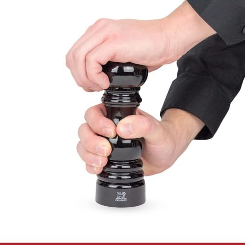 Peugeot Paris Macinasale 12Cm Legno Faggio Nero Laccato - 5