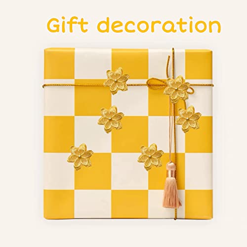 Simpless 3Yards 3D Flower Lace Trim Ribbon, Vintage Embroidered Applique Sewing Lace Trimmings For Diy Craft(Yellow) #TOP7