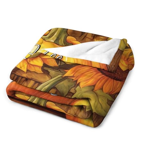 Couverture Hello Fall citrouille 177x203cm plaid chaud léger - 4
