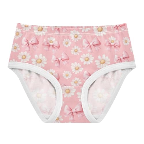 Girls Underwear Soft Cotton Bow Daisy Kids Panties in Sizes 2/3t, 4t, 5t, 6 and 8
