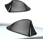 Ajxn Shark Antenna Fin Roof Aerial Base Radio Signal for Car SUV Truck Van Super Functional with Adhesive Tape Base 9 Carbon (Black)