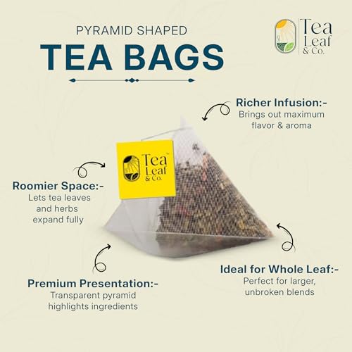 Image of Tealeaf & Co. Pure Chamomile Herbal Tea - Organic Chamomile Tea Bags Blended with Fresh Herbs - Contains Low Caffeine - Gluten Free - 100 Teabags (7.055oz /200gm)