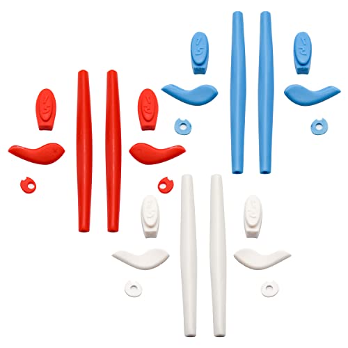 Manchons Silicone pour Lunettes Oakleys Juliet Solution Branches Collantes Rouge Bleu Blanc