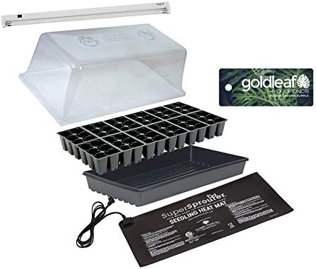 Complete Seed Starting Propagation Kit w/Heat Mat, T5 Light, Humidity Dome +