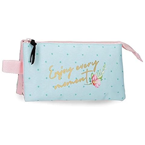 Movom Enjoy Every Moment Pencil Case Triple Multicoloured 22x12x5 cm Polyester Cover