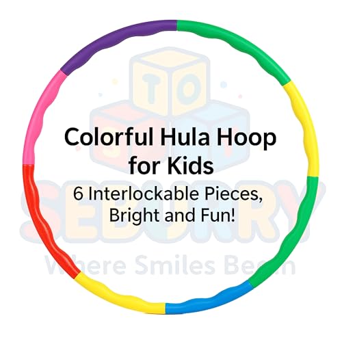 Image of Detachable Hula Hoop for Kids Adults, Fitness Rings for Kids with 6 Interlockable Piece, Adjustable Size | Hula Hoop for Women Excersie for - Boys & Girls (Multicolor)