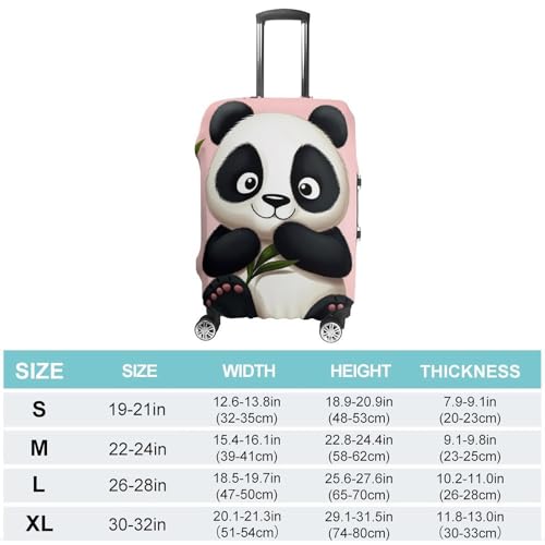 Luggage Cover Elastic Suitcase Cover Protector Washable Travel Baggage Covers Lovely Panda Luggage Covers Carry On Luggage Protector Anti-scratch 19-32 Inch XL2