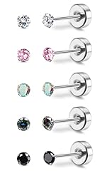 2mm Rainbow Cubic Zirconia Studs