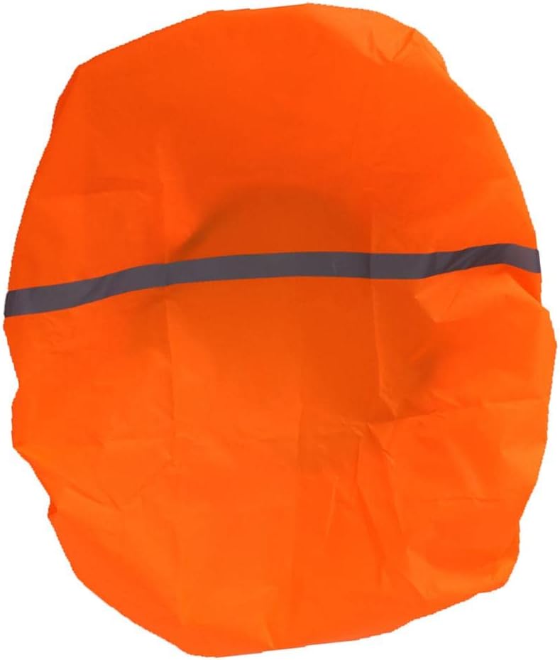 Outdoor Backpack Rain Cover 30-40L, Reflective Straps, Portable for Camping Hiking Traveling - Orange, 30-40L