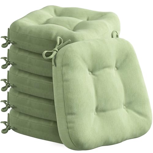 Codi Lot de 6 coussins d'assise 40 x 40 x 8 cm, extra épais, confortables, avec housse...