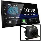 Kenwood DDX5707S 6.8' DVD/CD Receiver with AM/FM RDS Tuner, Waze-Ready with Apple CarPlay or Android Auto and Built-in Bluetooth | Plus Kenwood CMOS-130 Rearview Camera
