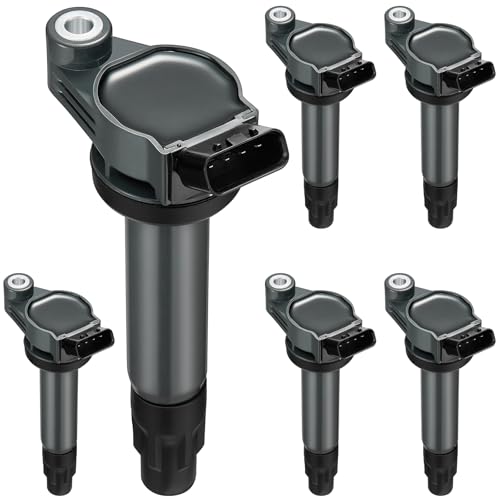 Image of Set of 6 UF506 Ignition Coil Pack Compatible with Toyota 05-08 Solara Camry Sienna Solara, Compatible with Lexus 99-03 ES300 RX300 3.0L V6 RX330 3.3L Replacement UF417 30520-PNC-004