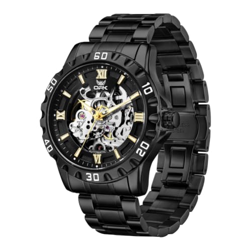 Image of OPK Automatic Mens Skeleton Original Luxury Waterproof Dress Wrist Watch