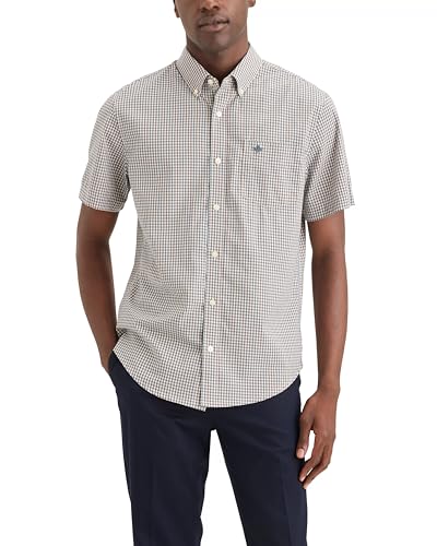 DOCKERS Men's Signature Shirt Short Sleeve Classic Fit with Stain Defender