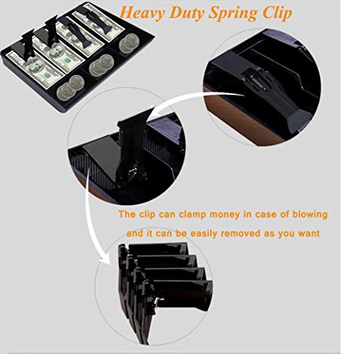 Money Tray Cash Register Drawer Insert Tray Portable Currency Till Replacement Money Organizer Storage Box With 4 Bills 3 Coins Compartments #TOP2