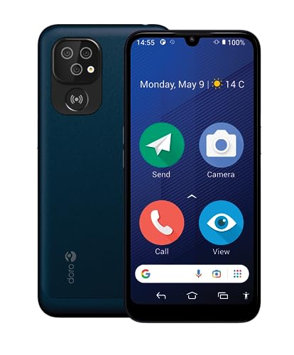 Doro 8210 + Larmknapp - 4G Smartphone för Seniorer, Vattentålig 6,1"