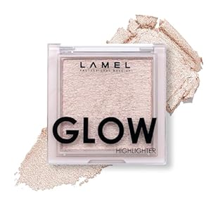 LAMEL Glow Highlighter: Face Make Up & Contour Palette in Deep, Vibrant Colors – Natural Shimmer – Compact Size & Perfect for Travel – Cruelty Free – 3.8gr/0.13 oz 401 (Luna)