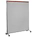 Global Industrial 60-1/4"W x 76-1/2"H Mobile Deluxe Office Partition Panel, Gray