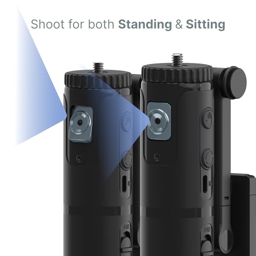 Image of SIGNI FOLLO Compact AI Face Recognition Tracker 360 Degree Rotation, Adjustable Height, Fill Light, Smart Tracking, Start /Stop Gestures for Mobile Phone & Gopro Compatible with SIGNIPOD Tripod