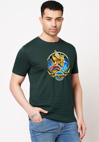 Image of Wear Your Opinion Men's S to 5XL Premium Combed Cotton Printed Half Sleeve T-Shirt (Design: Golden Thor)