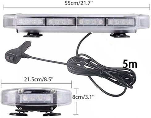 Holdfiturn 40LED Roof Top Strobe Lights Led Strobe Flashing Light Bar High Visibility Double Side Emergency Safety Warning Roof Recovery Light 21 Flash Patterns Lights for Car Vehicle Truck Trailer