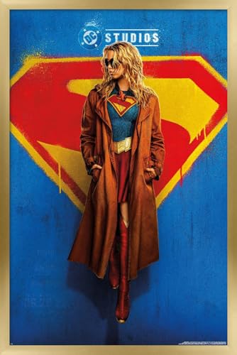 Trends International DC Studios Supergirl (2026) - Whatever Teaser One Sheet Wall Poster, 22.4L x 14.7W, Gold Framed Version