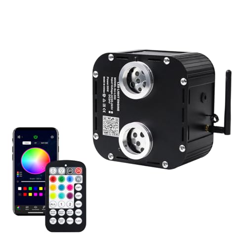 Image of AZIMOM Dual Color High Brightness 50W Twinkle Fiber Optic Light Source RGBW Light Box Engine Diver Music Sensor Mode Bluetooth /RF Control for Home Star Ceiling Light Effect Decor