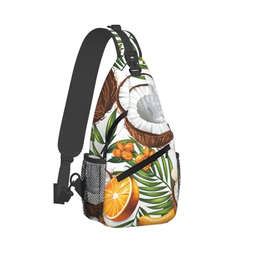 Mochila bandolera liviana con patrón de coco hawaiano miniatura 2