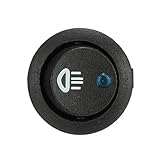 Größe: 23x23mm. XAOBNIU 12V 20A Beleuchteter LED Nebelscheinwerfer Runde Rocker SPST-Schalter EIN/Aus Dash Licht für Autowagen (Color : Blue)