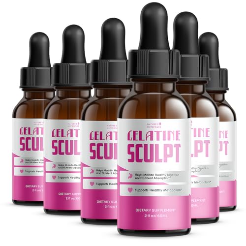Gelatine Sculpt Daily Liquid Botanical Supplement with Chromium & Plant Extracts Clean Stimulant-Free Formula Non-GMO Made in USA GMP-Certified - 2 fl oz (60 mL) 6 Month Supply