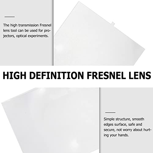 Lente Fresnel para proyector pantalla brillo alta definición acrílico 2 piezas 4