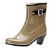 Produktbild Regenstiefel für Damen Kurze Gummistiefel wasserdichte Arbeitsgartenschuhe rutschfeste Regenstiefel mit hohen Absätzen für den Außenbereich