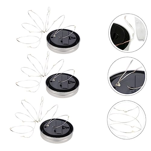 Gadpiparty 3St Flaschenverschluss-Lichterketten Solarlaterne aus Einmachglas dekorative Weckgläser Solarleuchten im Freien Sonnenlicht Einmachglas Solarleuchten Einmachglas Lampe Halloween