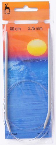 Pony Metal Circular Knitting Pins/ Knitting Needles 80cm long - Size 3.75mm