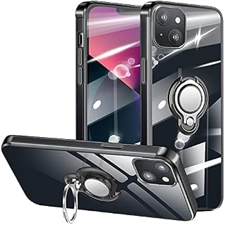 kadixini Crystal Clear Case Compatible with iPhone 13 Pro 6.1 inch with Ring Holder Kickstand Transparent Slim Soft TPU Silicone Bumper Shockproof Drop Protective Cover for iPhone 13 Pro - Blue