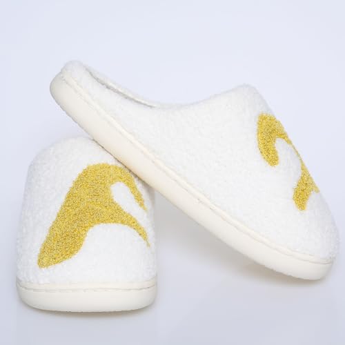 Image of Comfy House Slippers For Women Men, Ladies Fuzzy Bedroom Slippers,indoor Outdoor Memory Foam Shoes