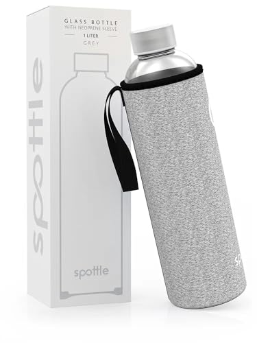 spottle Trinkflasche aus Glas 1l - Glasflasche 500ml - 750ml - 1...