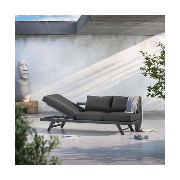 OUTLIV. Loungeliege Atlanta Aluminium Anthrazit-Grau