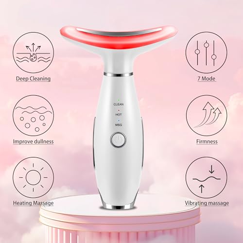7-in-1 red-light-therapy-for-face and neck face neck massager for daily skin care routine