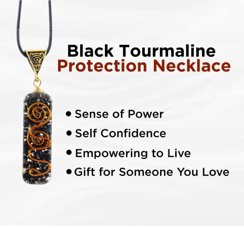 Real Crystal Black Tourmaline Orgonite Pyramid W/Flower of Life Healing Crystal Pendant, Pyramid Crystal Gemstone Pyramid for Meditation, Motivation, Positivity - Handmade in India